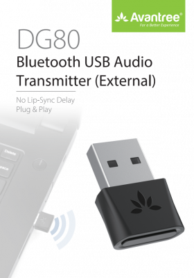  Avantree - DG80 - Bluetooth 5.0 USB Audio Adapter (Audio Only)