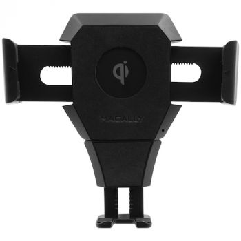 Car cup mount phone holder w. 10W Qi charger