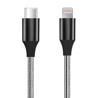 Stainless Steel Type C to Lightning Charging Cable