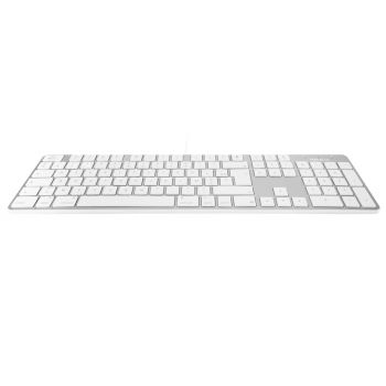 Slim USB keyboard - White/Alu - French